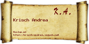 Krisch Andrea névjegykártya
